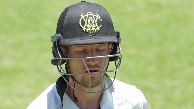 Cameron Bancroft of Western Australia leaves the field after being dismissed by Joe Mennie of South Australia  during the Sheffield Shield match between Western Australia and South Australia at the WACA Ground in Perth, Friday, November 29, 2019. (AAP Image/Richard Wainwright) NO ARCHIVING, EDITORIAL USE ONLY, IMAGES TO BE USED FOR NEWS REPORTING PURPOSES ONLY, NO COMMERCIAL USE WHATSOEVER, NO USE IN BOOKS WITHOUT PRIOR WRITTEN CONSENT FROM AAP