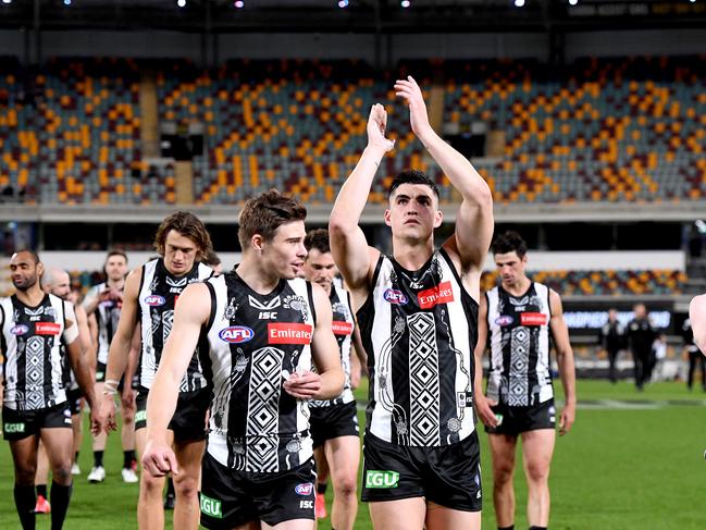 The Gabba has become the home ground for many Victorian teams in recent months including Collingwood. Picture: Bradley Kanaris/Getty Images)