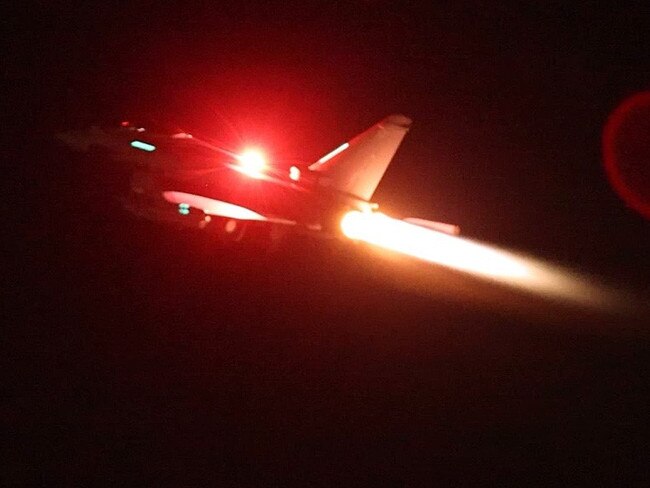 On Thursday evening, RoyalAirForce Typhoons successfully conducted precision strikes against Houthi military targets in Yemen. Picture: Royal AirForce