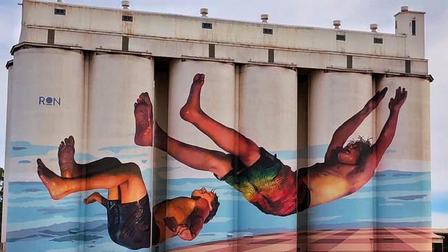 The Tumby Bay silos, which are part of the Australian Silo Art Trail. Picture: Annette Green