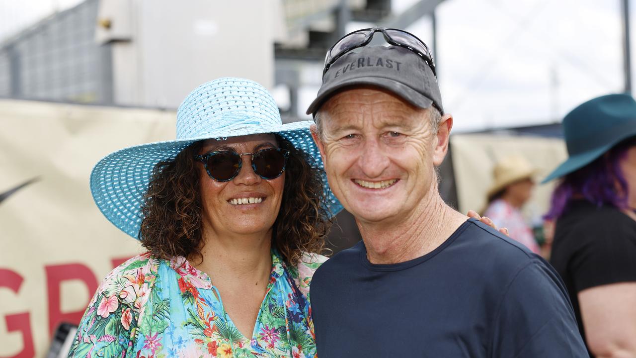 Charmaine Currie and Gordon Macaulay at the Savannah in the Round music festival, held at Kerribee Park rodeo grounds, Mareeba. Picture: Brendan Radke