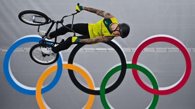 Australia’s Logan Martin is a red hot gold medal contender in the BMX men’s freestyle. Picture: AFP