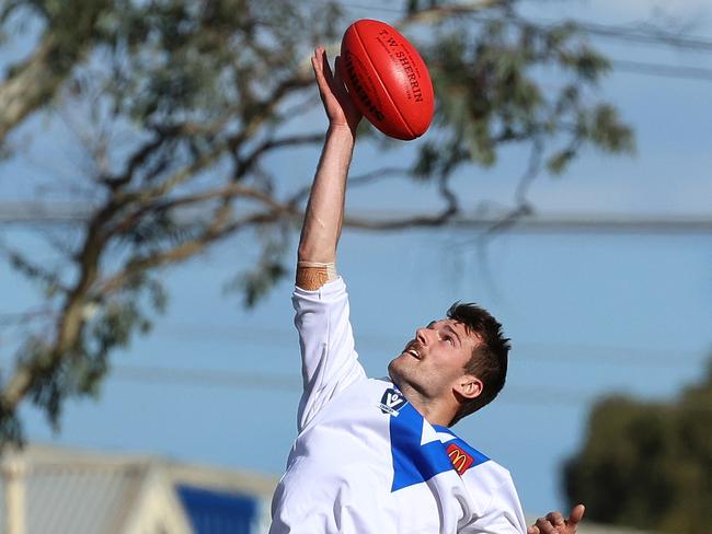 Ballarat Football League: Melton South v Sunbury; Fraser Ampulski of Sunbury at Melton Recreation Reserve, on Saturday May 29, 2023 in Melton, Australia.Picture: Hamish Blair