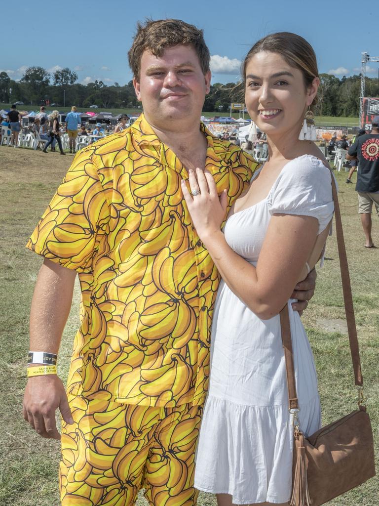 Connor and Andreah Johnstone. Meatstock 2023 at Toowoomba Showgrounds. Friday, April 14, 2023. Picture: Nev Madsen.