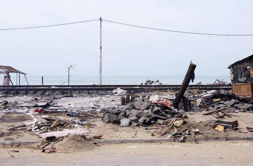 The aftermath of the Boxing Day tsunami in Sri Lanka. Picture: Kevin Farmer