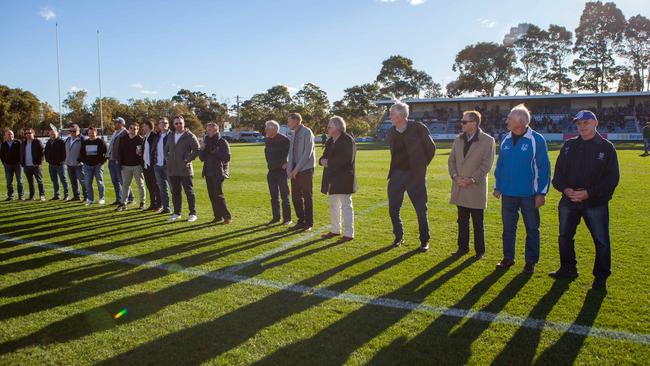 1999 and 1969 Eastwood players at TG Millner Sportsground in Eastwood, NSW. Saturday 13th July 2019. The club held a “Back to Eastwood Day” with players from the 1969 and 1999 teams present. (AAP IMAGE/Jordan Shields)