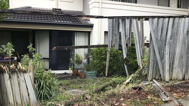 The damaged fence this morning Picture: Emily Halloran