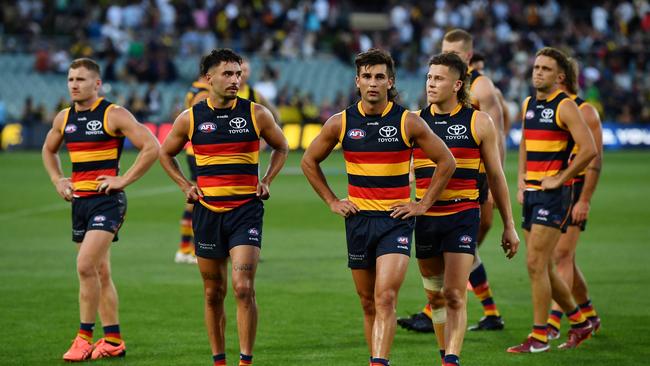 It was a stark contrast between the Crows’ best and worst on Saturday. Picture: Mark Brake/Getty Images