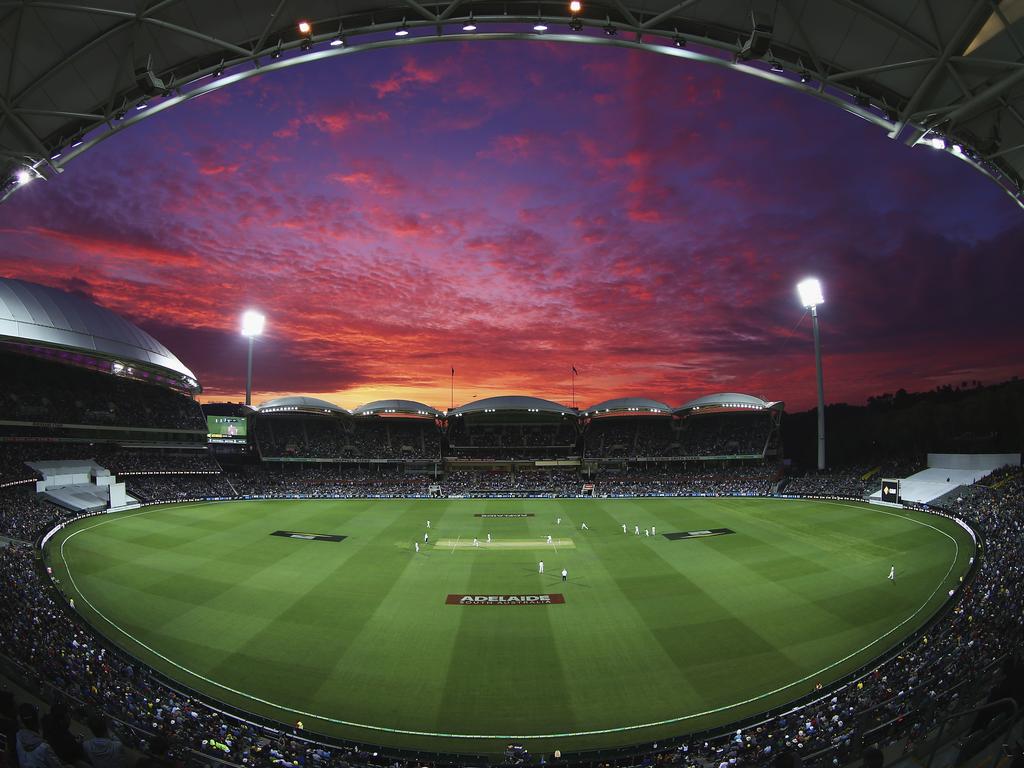 The revamped Adelaide Oval: home of day-night Test cricket in Australia and a sight to behold at dusk. Picture: Ryan Pierse - CA/Cricket Australia via Getty Images