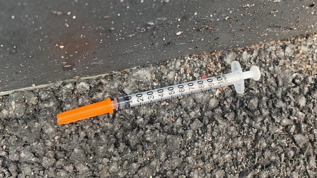 A discarded needle in a Richmond laneway in mid-May. Picture: Supplied