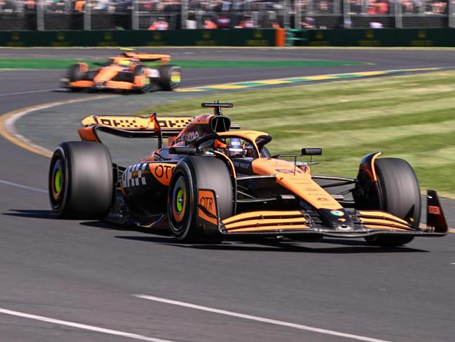 McLaren's Australian driver Oscar Piastri drives during the Australian Formula One Grand Prix. Picture: AFP