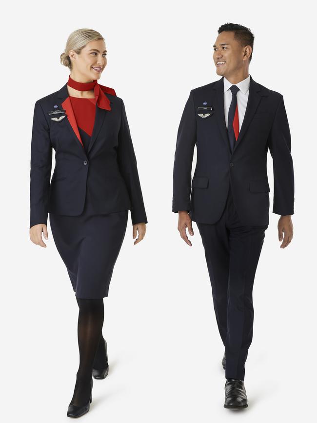 The update doesn't actually change the uniforms, rather the way employees can wear it. Picture: Qantas Group