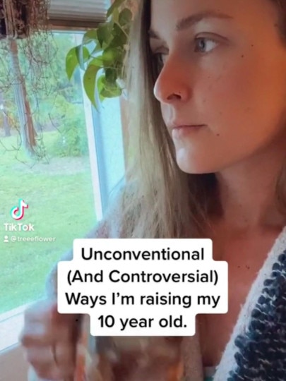 TikTok user @treeeflower uploaded a video is a ‘crunchy mum’. Picture: TikTok