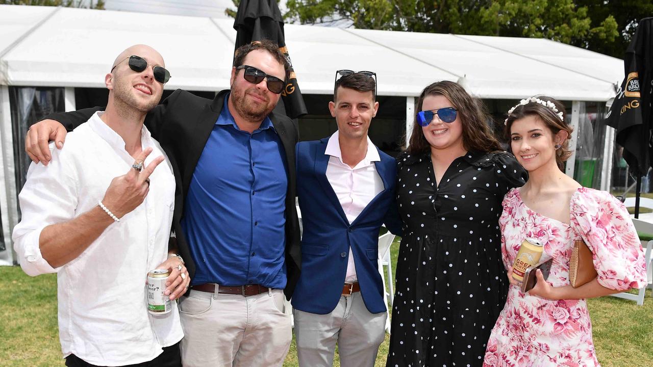 Zac Ryan, Don Slater, Josh McPaul, Issy King and Tammie Ziebell at Weetwood race day, Clifford Park. Picture: Patrick Woods.