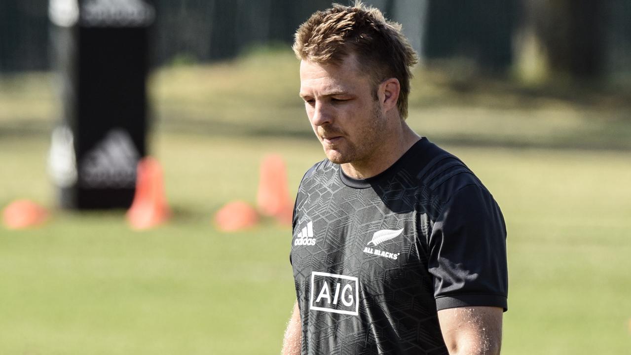 New Zealand’s Sam Cane takes part in a training session in Johannesburg.