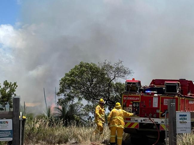 A suspicious fire has broken out at a popular Bellarine beach, with firefighters and police on scene. Photo: Supplied.