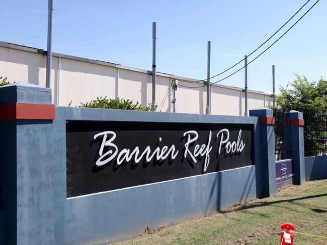 A funeral van leaves Barrier Reef Pools, where a man has died at a Beaudesert business after he was crushed by a fibreglass pool, Beaudesert, on Wednesday 1st March 2023 - Photo Steve Pohlner