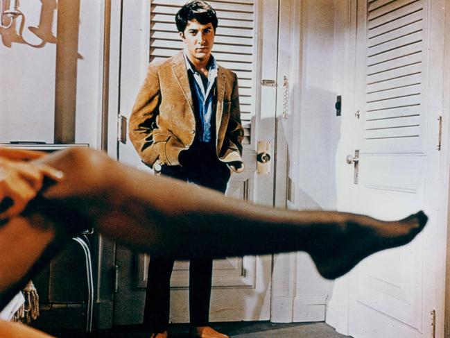 Anne Bancroft and Dustin Hoffman set their from the film ‘The Graduate’, 1967. Picture: Getty