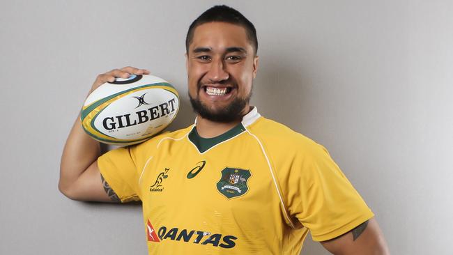 Leroy Houston is back in a Wallabies jersey a decade after wearing the gold. Picture: Mark Cranitch.