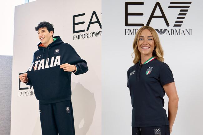 Image credit: EA7 Armani 16. Italy  Designer: Giorgio Armani Specifically, EA7 Emporio Armani, these minimal uniforms for Team Italy, even in their casualness, manage to give off a little bit of that trademark Italian elegance. We like the three-colour detailing on the collar of the polo. 