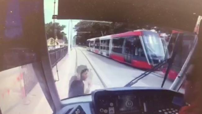 The boy appeared to run into the path of the tram.