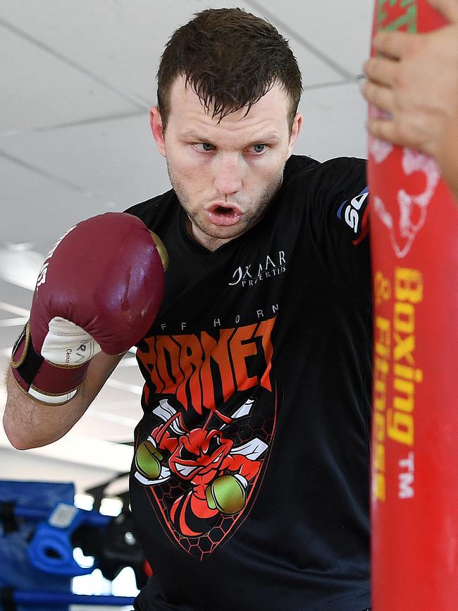 Jeff Horn wants to knock the confidence out of Michael Zerafa. Picture: AAP