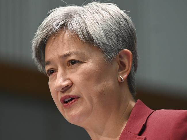 Foreign Minister Penny Wong has indicated the federal government is contemplating recognising Palestinian statehood. Picture: NCA NewsWire / Martin Ollman