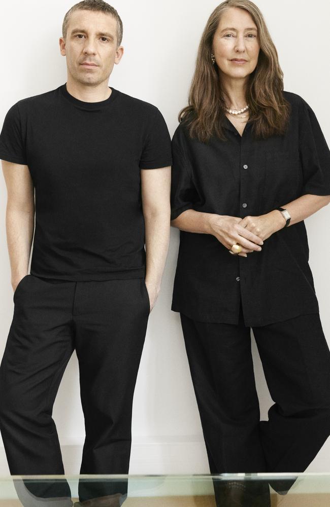 Rabanne creative director Julien Dossena, left, and Ann-Sofie Johansson, creative advisor at H&amp;M.