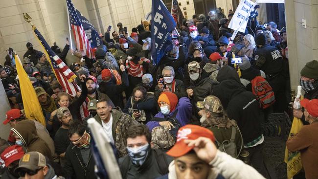 Trump supporters storm the Capitol. Picture: Getty Images.