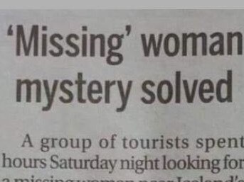 Twitter is in hysterics over this story about a missing tourist.