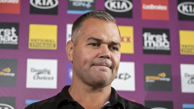 Brisbane Broncos coach Anthony Seibold endured a tough first 12 months at Red Hill. Picture: AAP