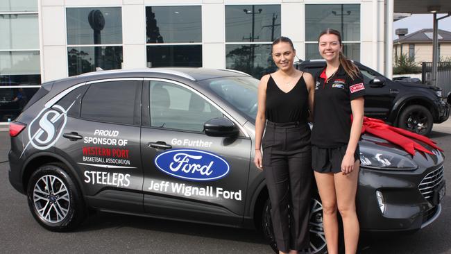 A car was supplied by a Western Port sponsor to Samantha Keltos. Photo: Supplied.