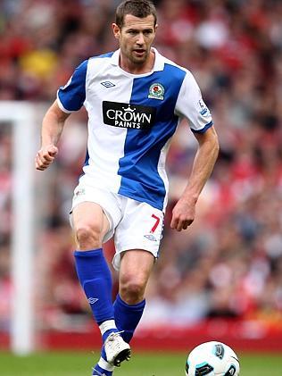  LONDON, ENGLAND - APRIL 02: Brett Emerton of Blackburn on the ball during the Barclays Premier League match between Arsenal and Blackburn Rovers at the Emirates Stadium on April 2, 2011 in London, England. (Photo by Julian Finney/Getty Images) 