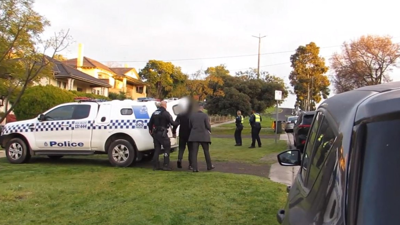 The 49-year-old man is believed to be the Rebels’ chapter president. Picture: Victoria Police