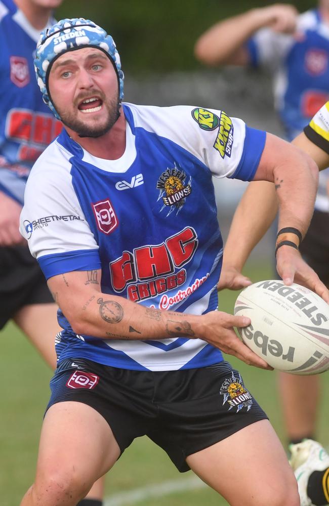 Townsville A Grade rugby league game between Centrals and Western Lions at Townsville Sports Reserve. Lions Jacob Bourke. Picture: Evan Morgan