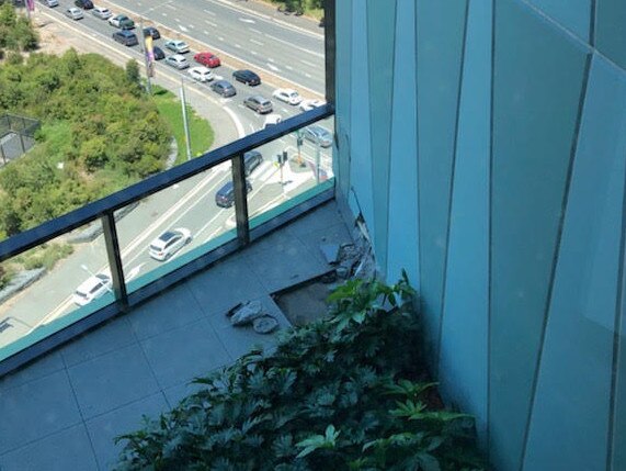 Some more damage was discovered relating to concrete panels in the Opal Tower. Picture: Channel 7