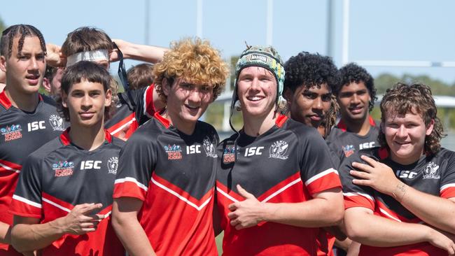 Ignatius Park College and Kirwan State High School teams take on St Brendanâ€™s College Yeppoon teams in Queensland state rugby league semi finals at Mackay on Wednesday, August 24, 2022.