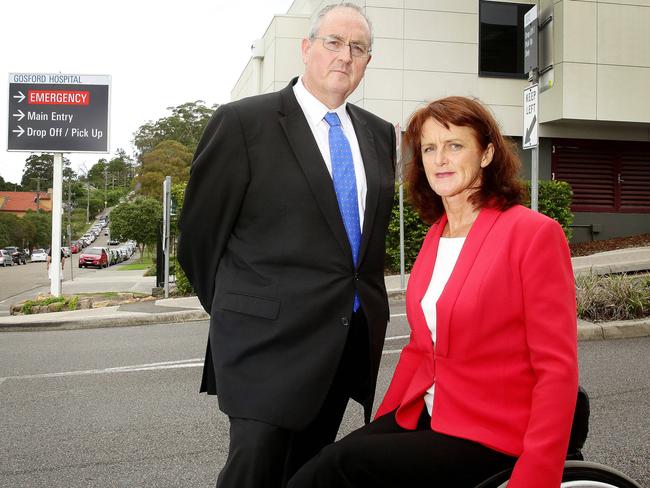 Opposition Health spokesman Walt Secord visits Gosford Hospital with local MP Liesl Tesch. Picture: Sue Graham