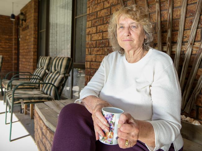 Marion Dalton usually has a coffee on the veranda of her Benaroon Dr home around the time William Tyrrell disappeared but didn’t on the day he disappeared. Picture: Lindsay Moller