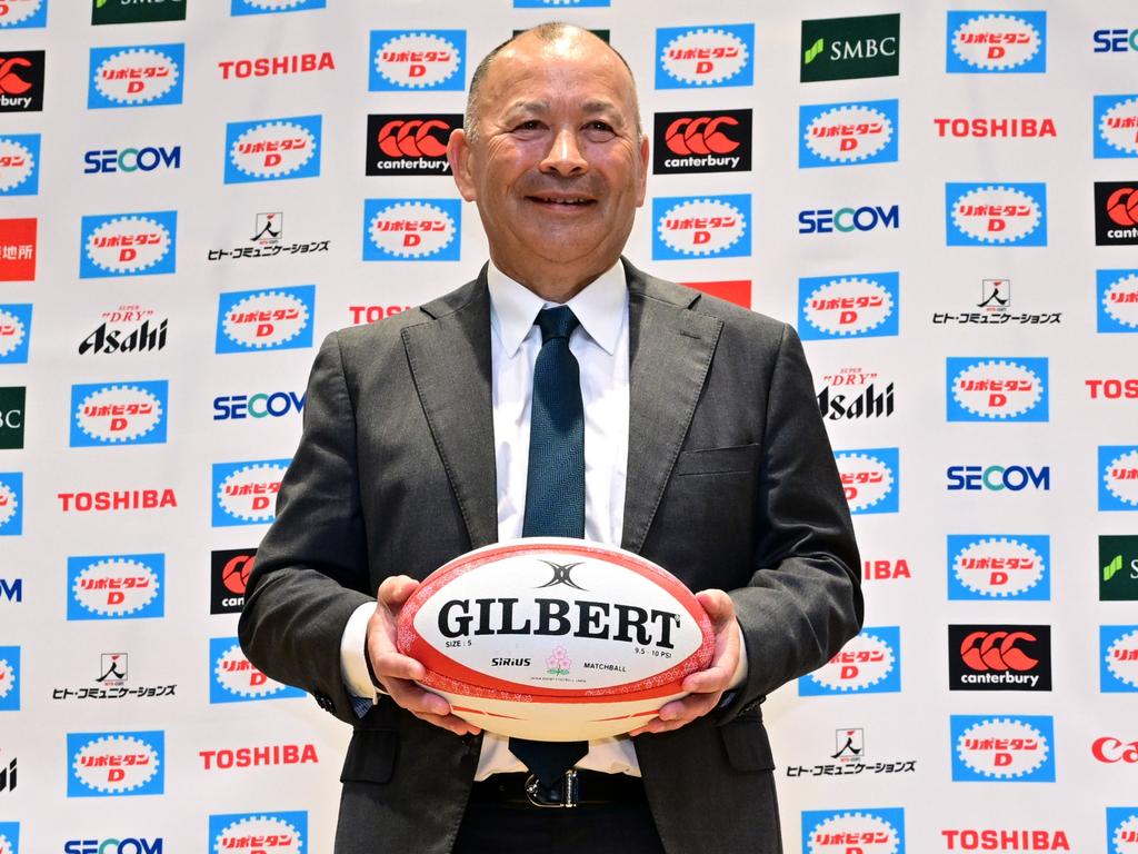 TOKYO, JAPAN – DECEMBER 14: Japan national team new head coach Eddie Jones poses during a press conference at Japan Olympic Square on December 14, 2023 in Tokyo, Japan. (Photo by Atsushi Tomura/Getty Images)