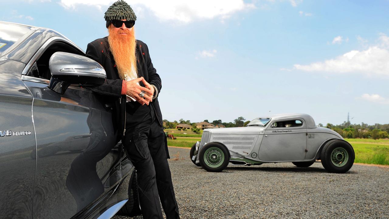 ZZ Top lead singer and guitarist Billy Gibbons loves cars and guitars … and Aboriginal art. Picture: John Gass