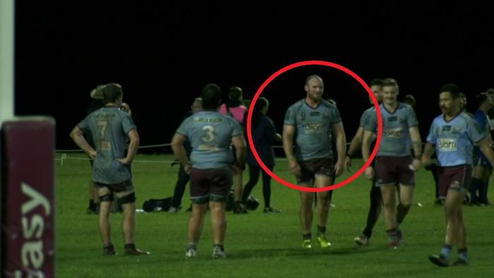 Matt Lodge tries his hand at rugby union