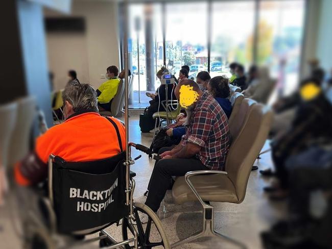 Blacktown hospital's emergency department waiting room has been slammed as "what not to do" by a councillor who has raised concerns about another major project. Picture: Contributed