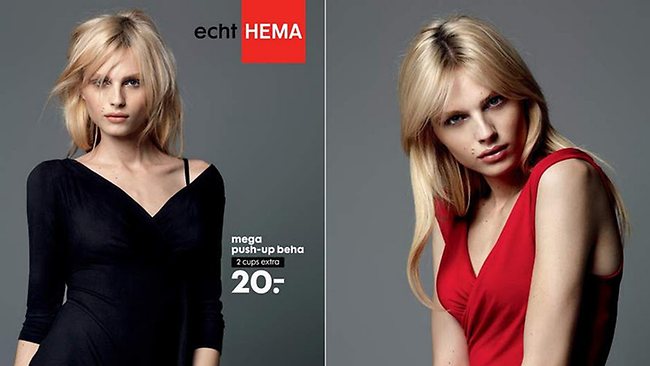 Dutch department store Hema puts male model Andrej Pejic in a push