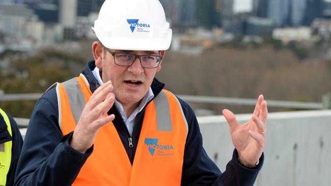 Victorian Housing Statement outlines a plan to build 800,000 new residences in the next decade, but HIA figures show the state has never built more than 67,589 houses and units in a single calendar year. Picture: NCA NewsWire / Andrew Henshaw