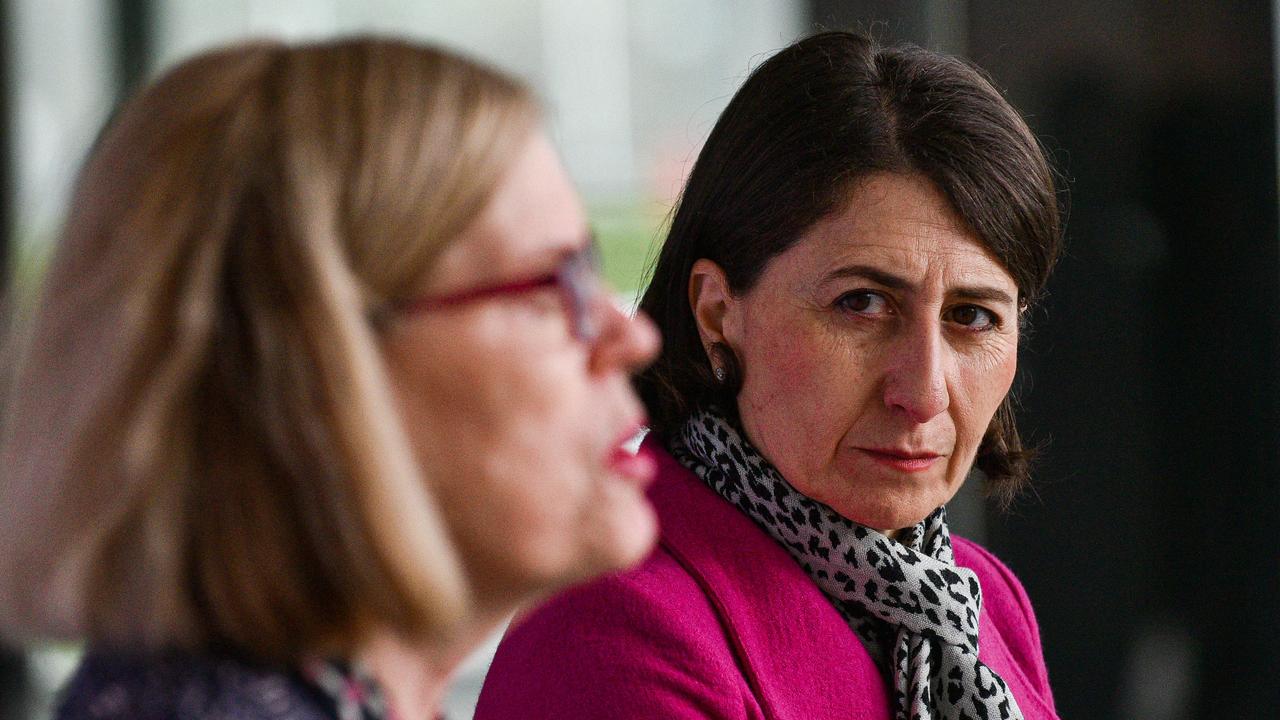 NSW Premier Gladys Berejiklian and NSW chief health officer Dr Kerry Chant address the media. Picture: NCA NewsWire / Flavio Brancaleone