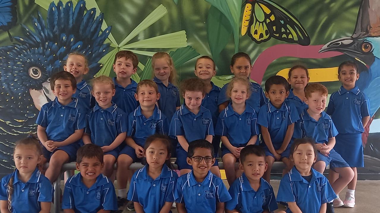 My First Year 2025 - Goondi State School. From back: Zara, Tyson, Aurora, Ethan, Isabelle, Ellyanah, Japji, Braxton, Brielle, Harvey, Quill, Oakley, Jeremiah, Max, Zeharni, Leo, Lily, Daniel, Cody, Mila