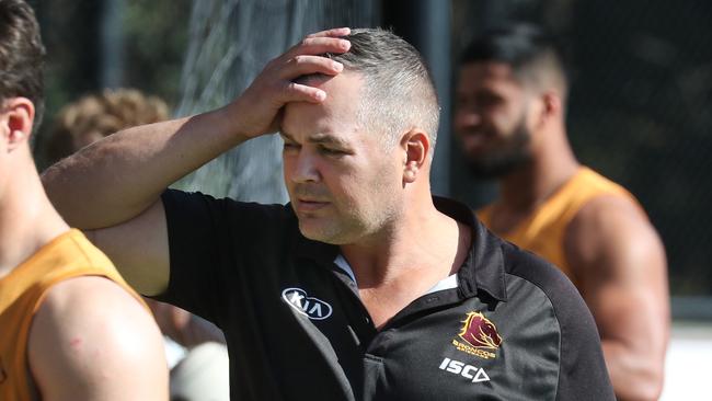 The pressure keeps building on coach Anthony Seibold after another loss. Picture: Annette Dew