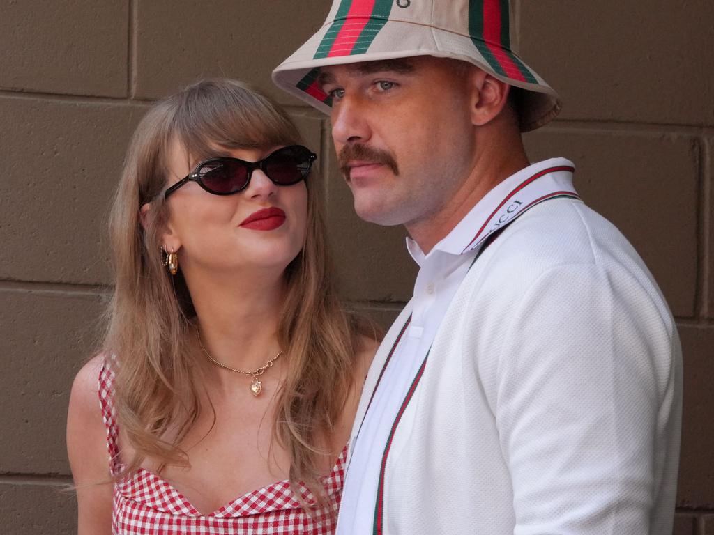 Taylor Swift and Travis Kelce. Picture: AFP