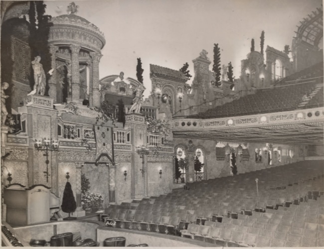 The view from the Forum’s centre stage in 1932.